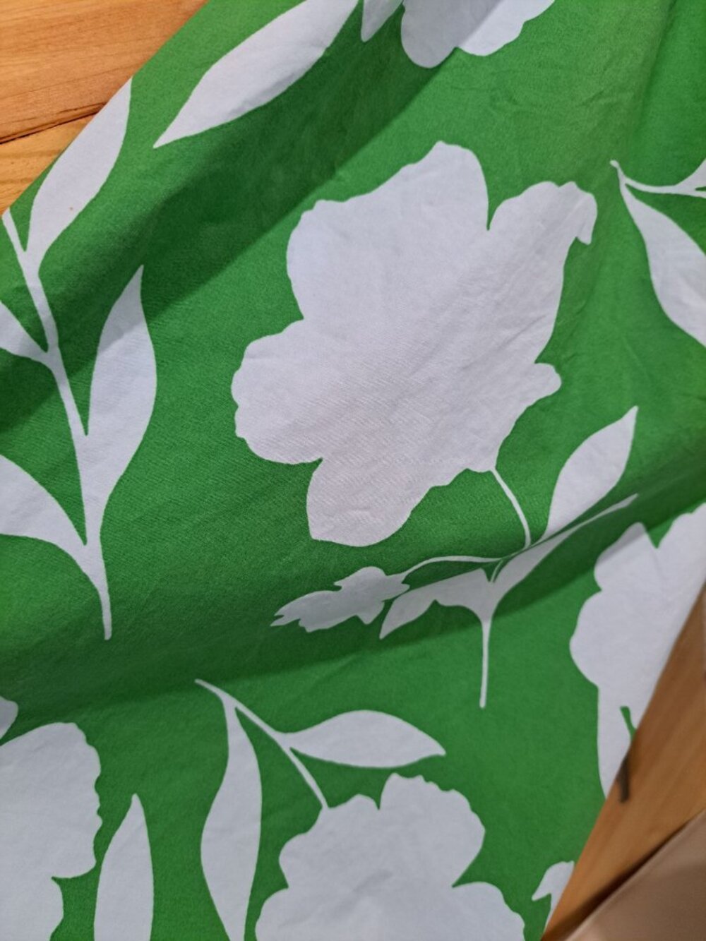 Kate Spade X Target Green Floral Poplin Puff Sleeve Mini Dress XL Vacation - Picture 5 of 12